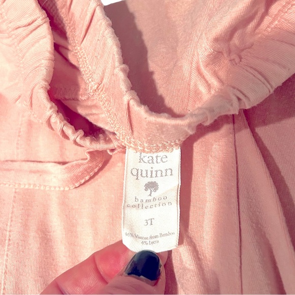 Kate Quinn | Girl’s Bamboo Panda Pants | Spanish Pink 3T - Picture 2 of 5